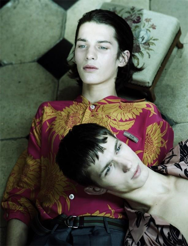 Amaury Mouquet & Mayrone Herry in PRADA for DUST Magazine