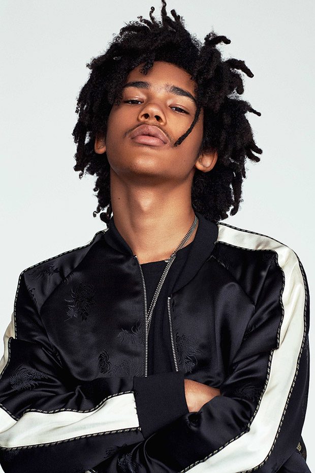 Model Luka Sabbat attends Rick Owens Menswear Fall/Winter 2018