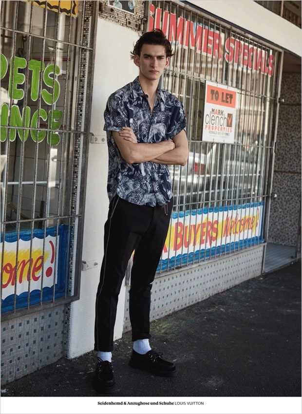 Thibaud Charon Models Louis Vuitton for L'Officiel Hommes Germany
