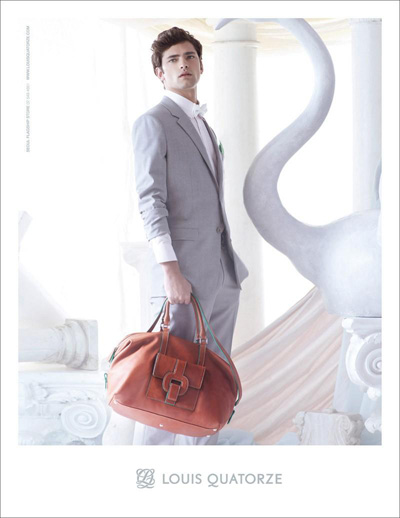 Fab Louis Quatorze Paris Logo-ed Satchel Briefcase Purse Luxery Desginer Bag