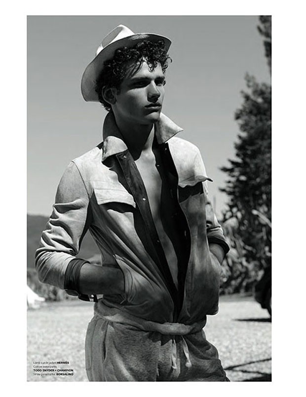 Top Model Simon Nessman Covers At Large Magazine