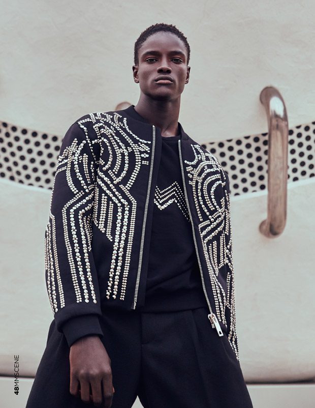 Fallou Gueye in LES HOMMES for MMSCENE Magazine