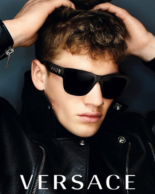 Matty Carrington Stars in Versace Fall Winter 2016.17 Eyewear Ads