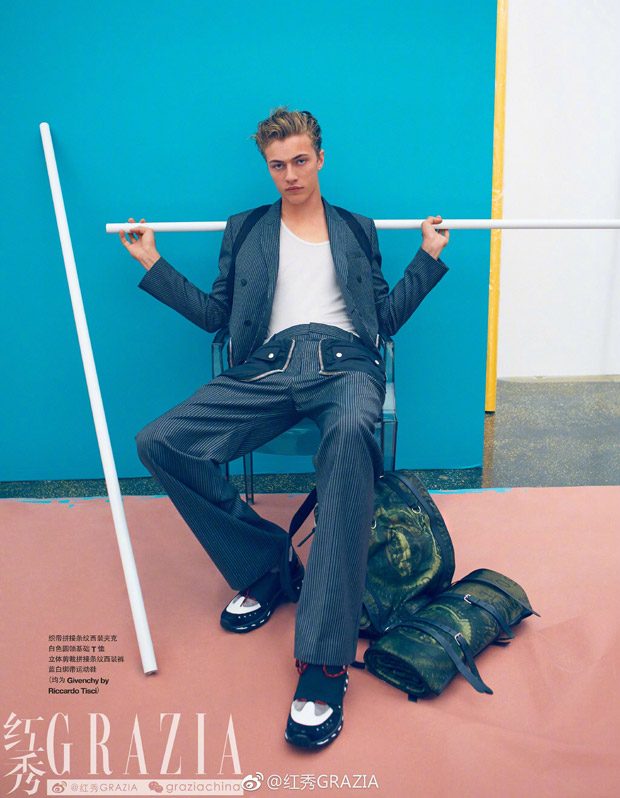 Lucky Blue Smith Stars in Grazia China April 2017 Cover Story