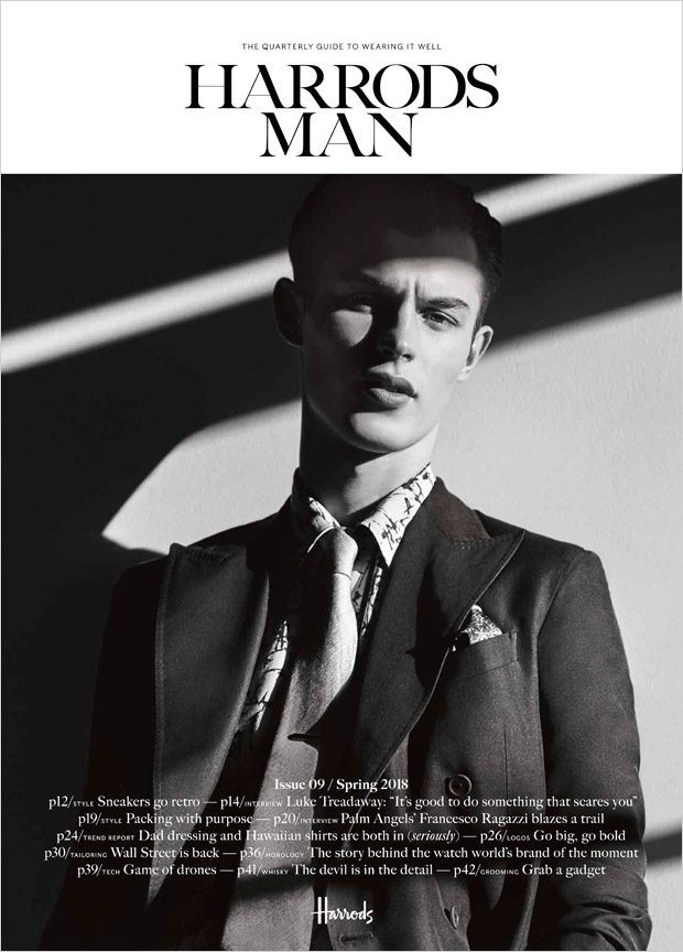 Power Play: Kit Butler Stars in Harrods Man Spring 2018 Cover Story