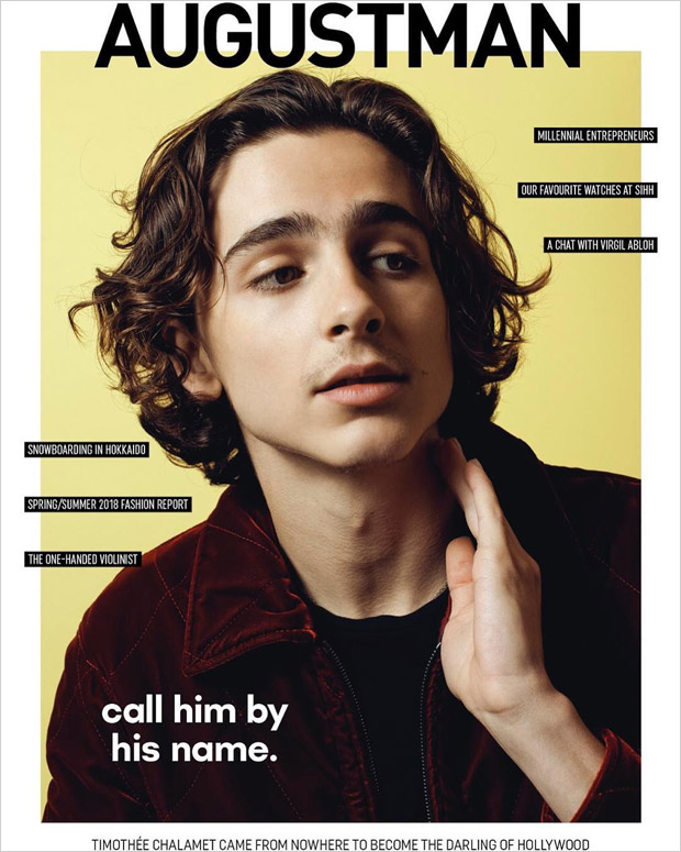 Timothee Chalamet Covers August Man Singapore March 2018 Issue