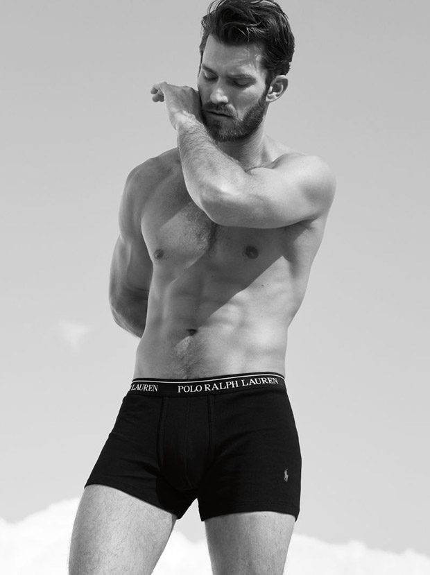 Zach Pricer Models Polo Ralph Lauren FW18 Underwear Collection