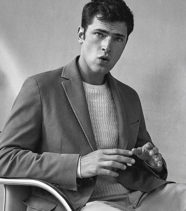 New Smart Casual: Sean O'Pry Poses in Massimo Dutti SS19 Looks