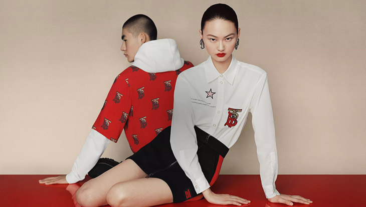 Liang Jiyuan Models Burberry Chinese New Year 2020 Capsule Collection