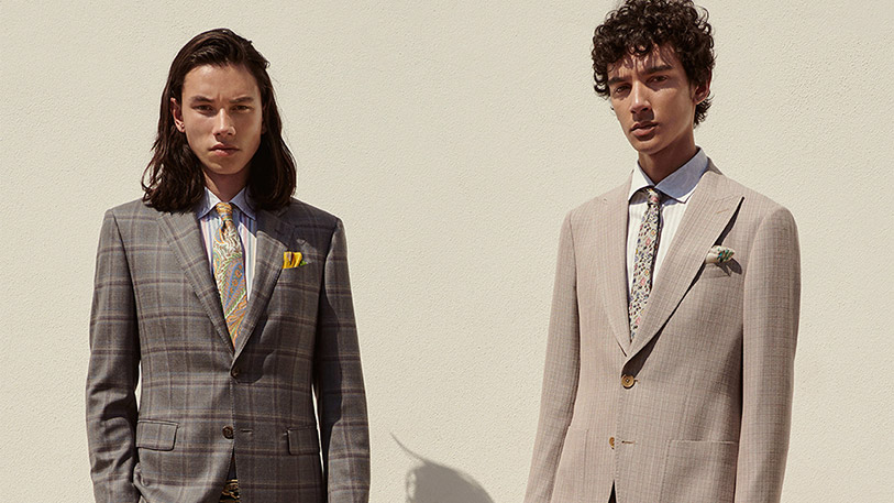 Mitchell Gorthy, Callum Stoddart & Eduards Kraule Model Etro SS20 Looks