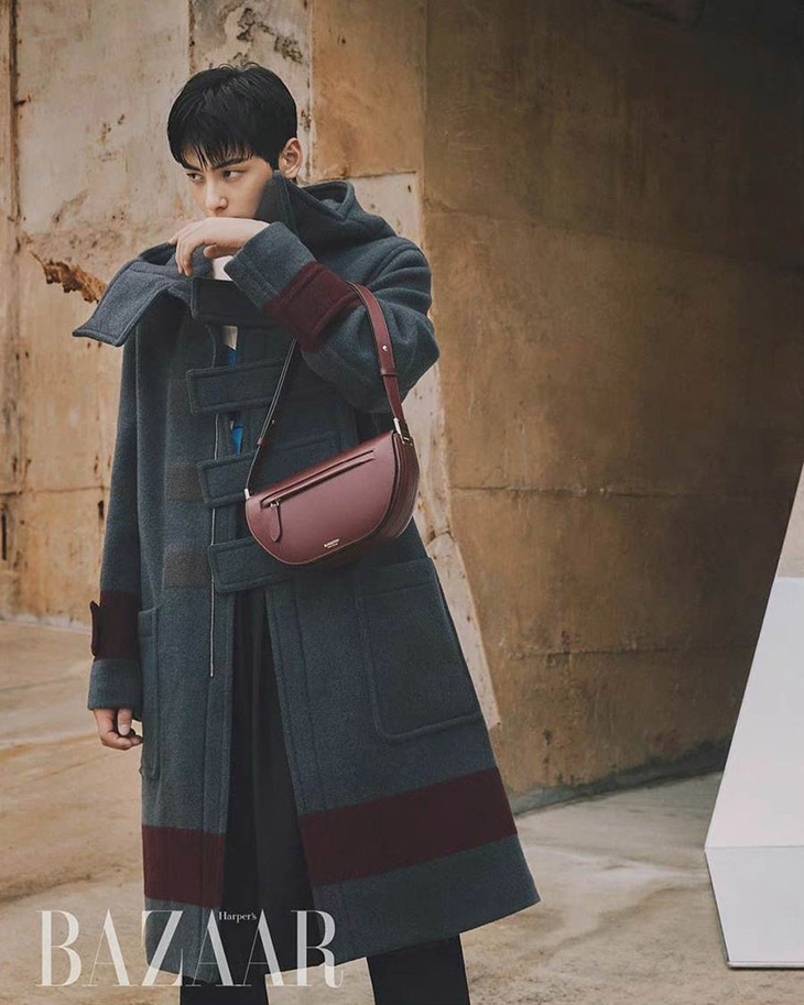 Cha Eun Woo Exhibits His Dapper Look for Harper Bazaar's October