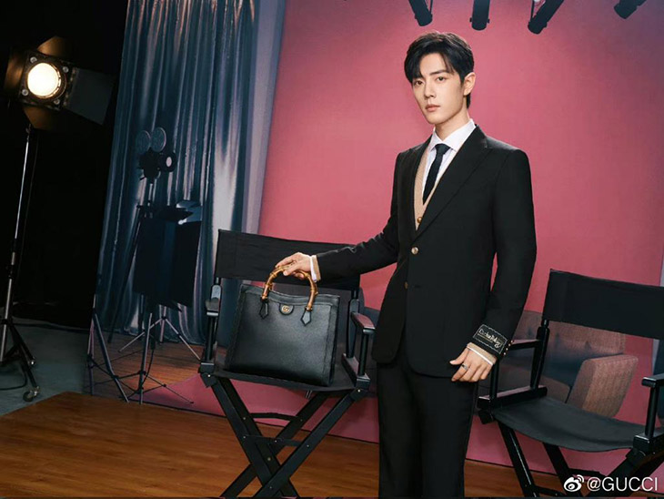 GUCCI Weibo Update: Actor, singer and brand ambassador Xiao Zhan wore a  Gucci 2023 Fall/Winter series plaid suit on the red carpet of GUCCI Cosmos  Exhibition Opening : r/XiaoZhanWorld