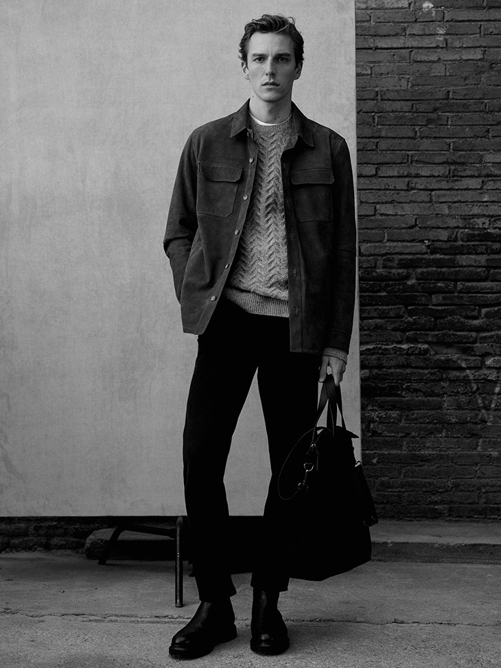 Quentin Demeester Models Massimo Dutti Winter 2021.22 Knitwear Looks