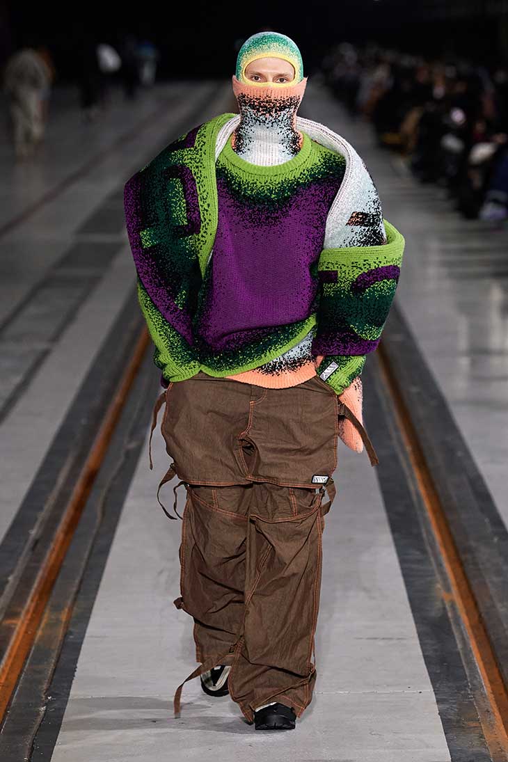 PFW: Y/PROJECT Fall Winter 2022.23 Collection - Male Model Scene