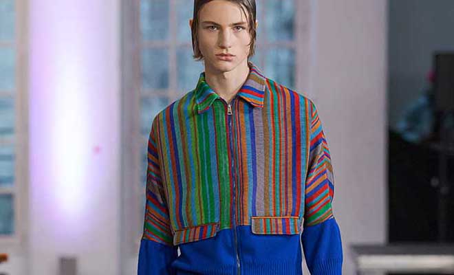 A look from Kenneth Ize's Spring 2022 show. Photo Credit Vogue Runway 2 -  University of Fashion Blog