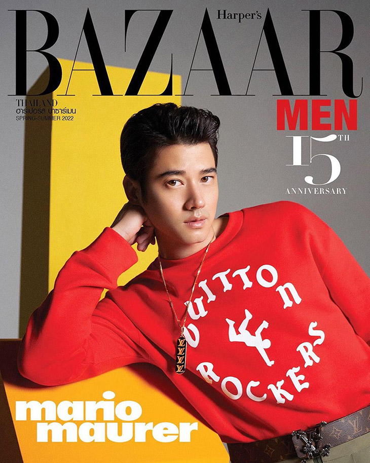 Mario Maurer Models Louis Vuitton for Harper's BAZAAR MEN Thailand