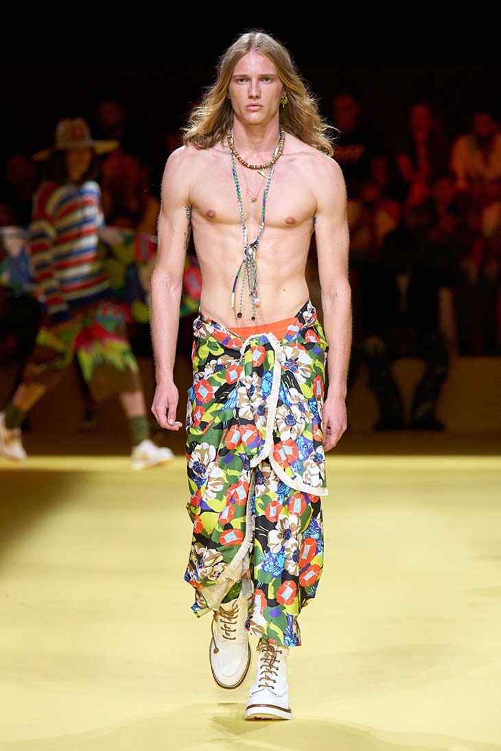 MFW: DSQUARED2 Spring Summer 2023 Collection - Male Model Scene