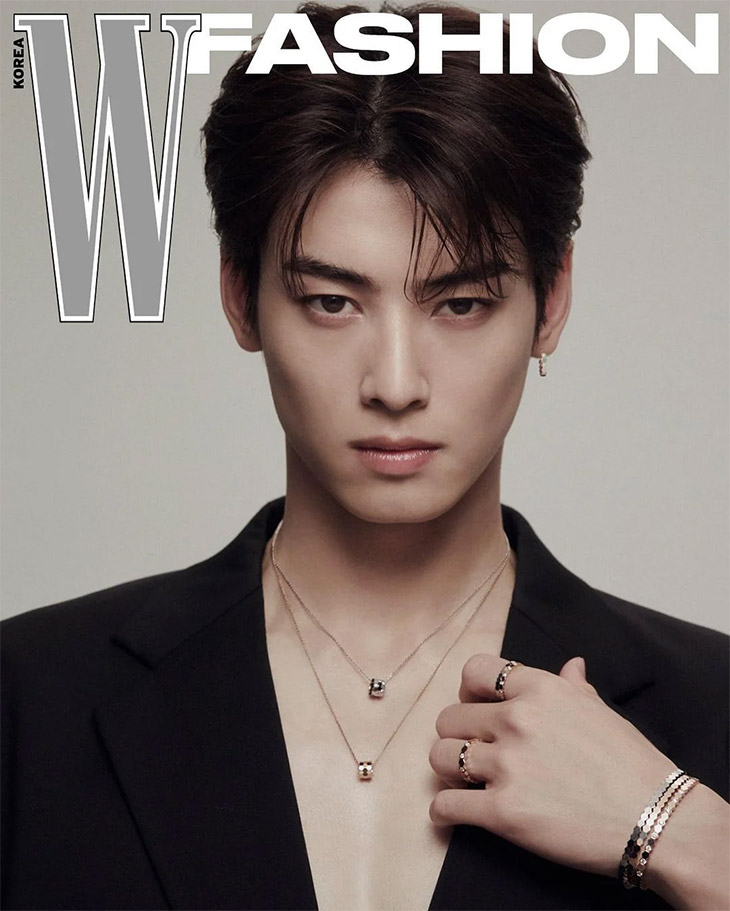 ASTRO's Cha Eun Woo rocks a collaboration between 'Burberry' & 'Chaumet' on  the cover of 'W Korea