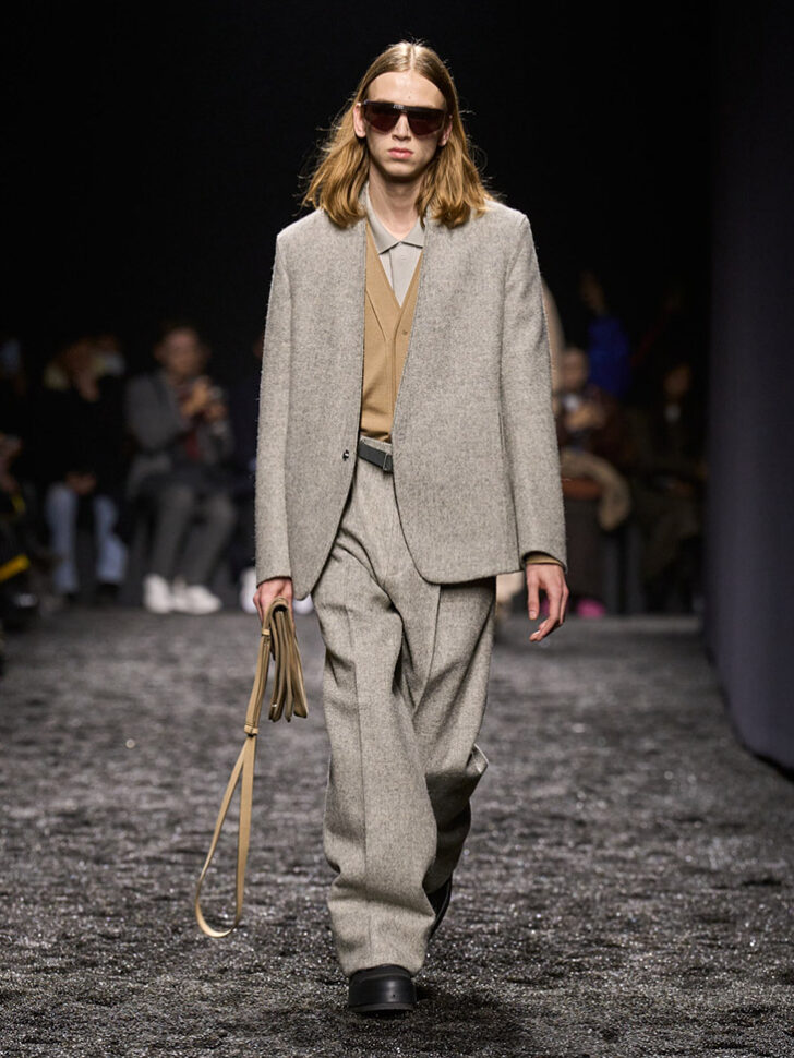 Mfw: Zegna Fall Winter 2023.24 Collection - Male Model Scene