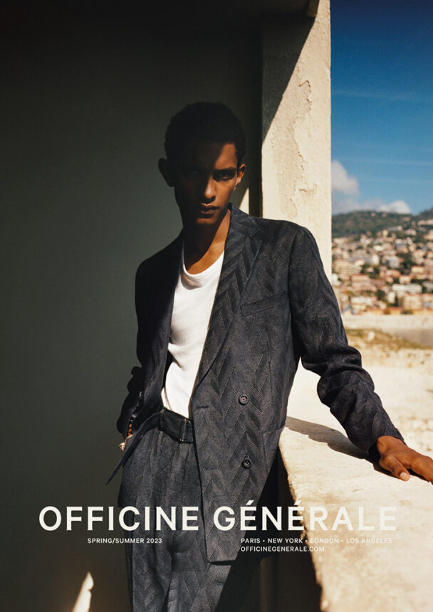Matthew Seymour Poses in Officine Générale Spring 2023 Looks