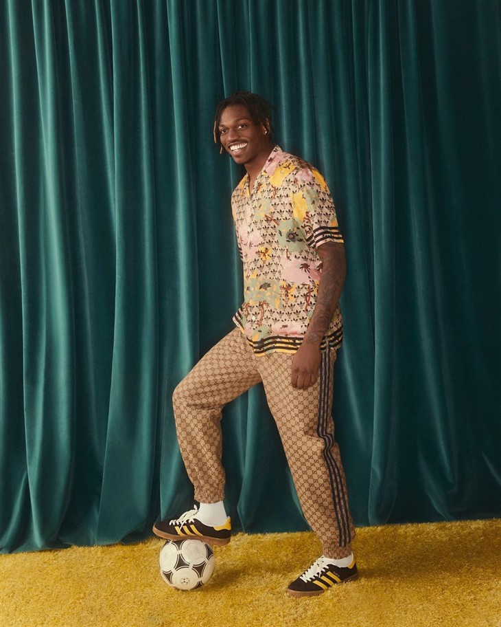 Mo Salah & Rafael Leão Model Gucci x adidas SS23 Collection