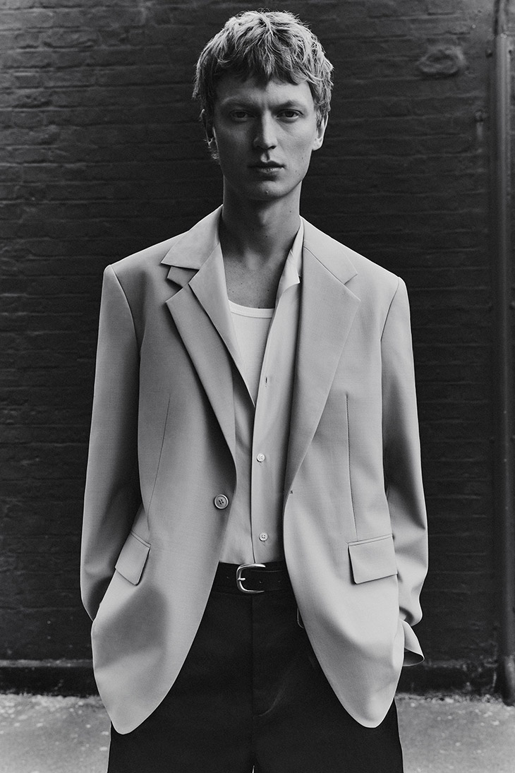 Jonas Glöer Models Zara Minimal Blue Capsule Collection